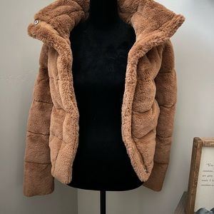 Abercrombie & Fitch Faux Fur Puffer